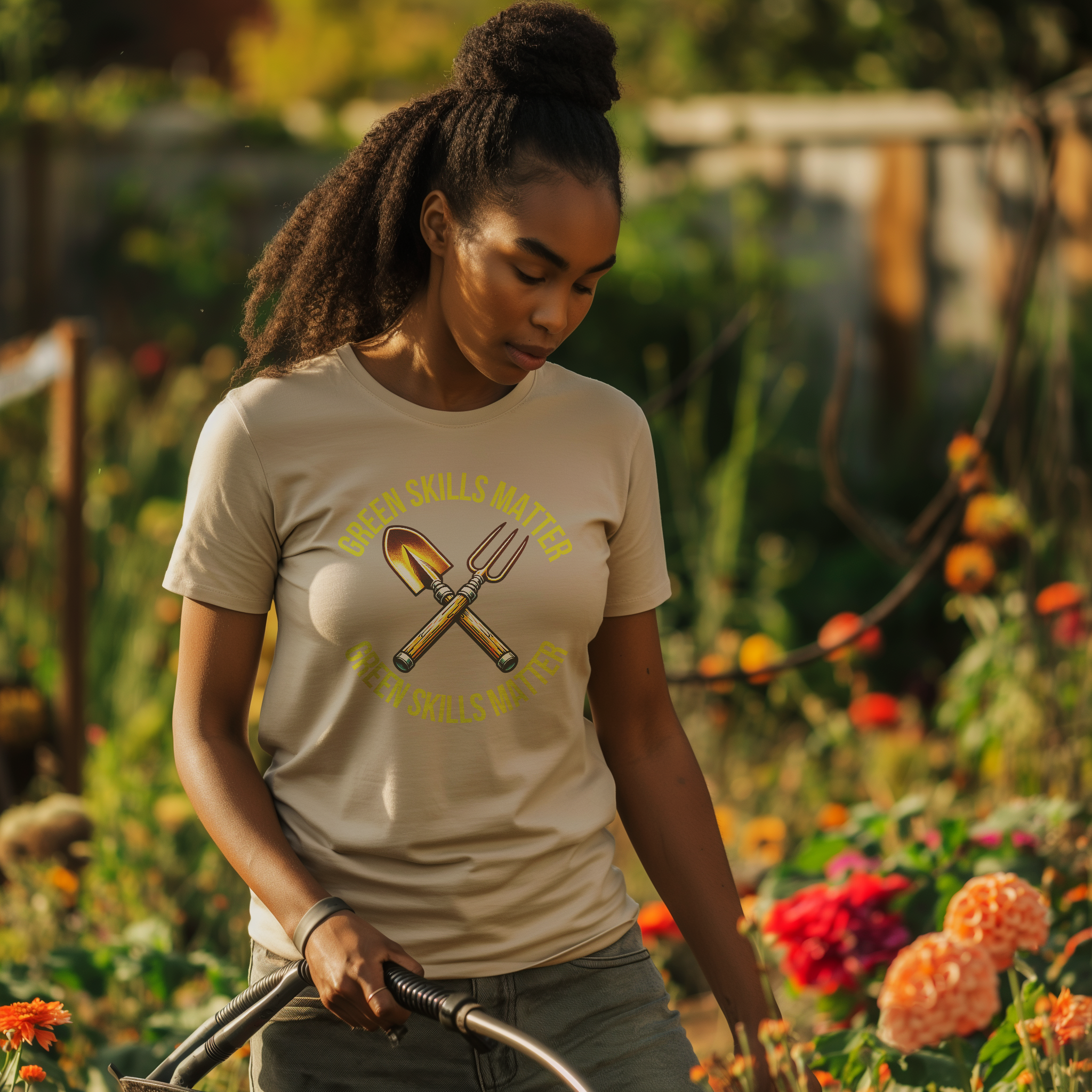 Green Skills Matter Women's Cotton Tee by Be Bushcrafted